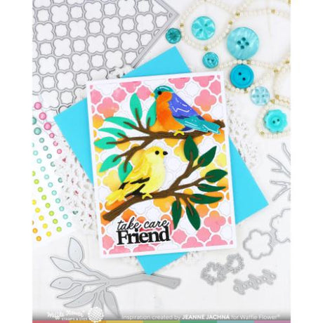 Waffle Flower - Birdie Duo Die-n-stencil