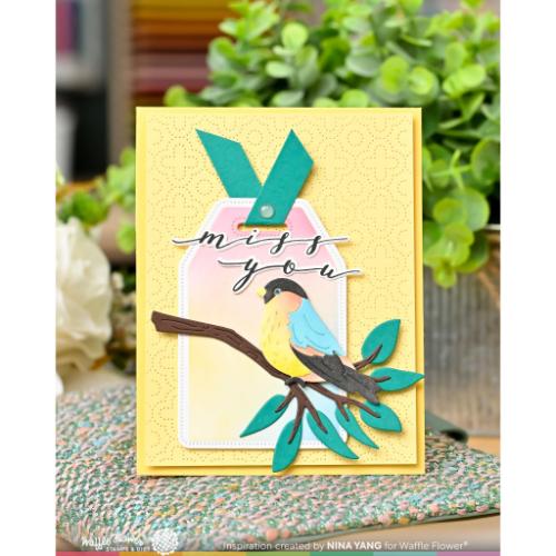 Waffle Flower - Birdie Duo Die-n-stencil