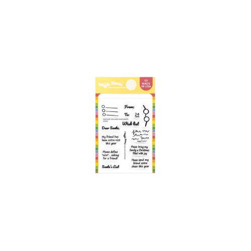 Waffle Flower - Postage Collage Dear Santa Stamp Set
