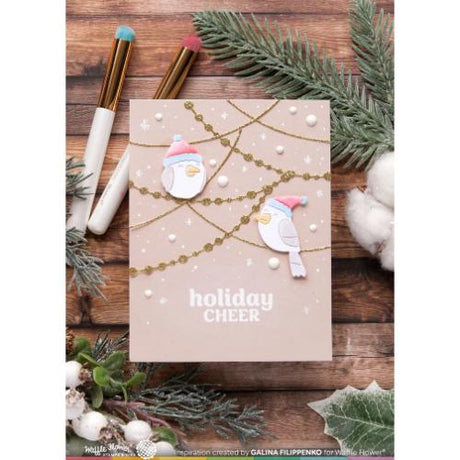 Waffle Flower - Birdie Friends in Winter Stencil