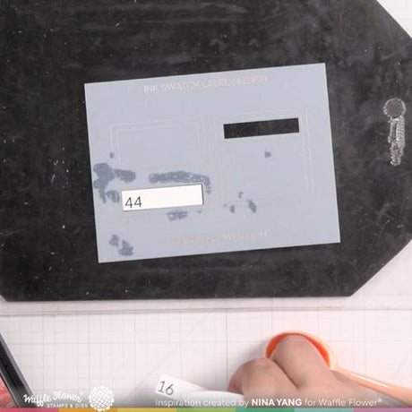 Waffle Flower - Ink Swatch Label Stencil