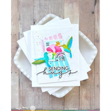 Waffle Flower - Ink Swatch Label Stencil