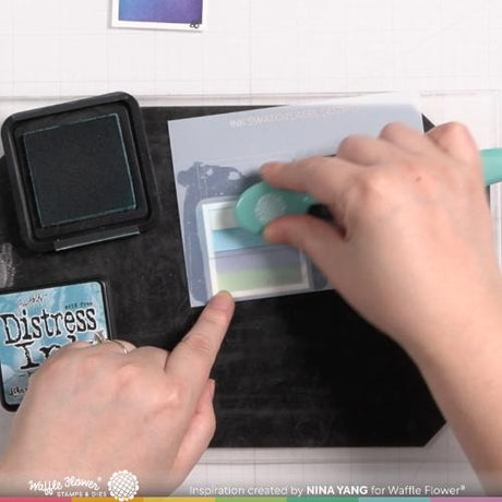 Waffle Flower - Ink Swatch Label Stencil