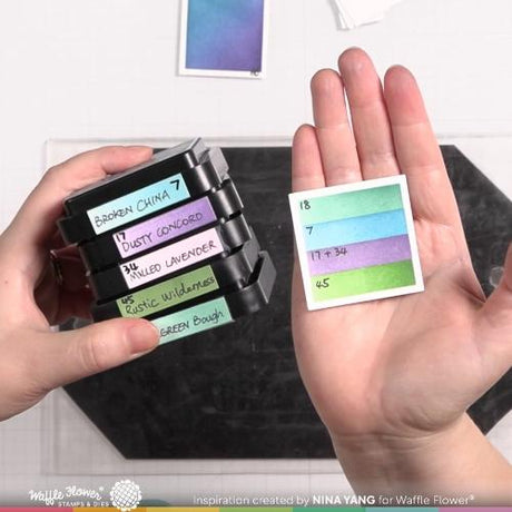 Waffle Flower - Ink Swatch Label Stencil