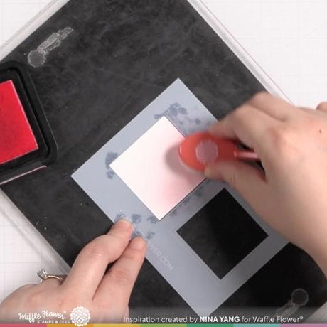 Waffle Flower - Ink Swatch 2x2 Stencil