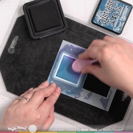 Waffle Flower - Ink Swatch 2x2 Stencil