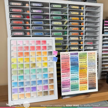 Waffle Flower - Ink Swatch 1x1 Stencil