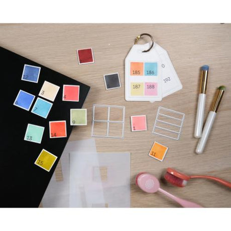 Waffle Flower - Ink Swatch 1x1 Stencil