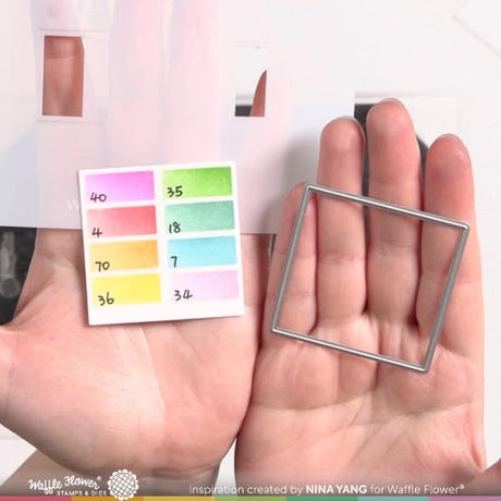 Waffle Flower - Ink Swatch 1x0.5 Stencil