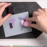 Waffle Flower - Ink Swatch 1x0.5 Stencil