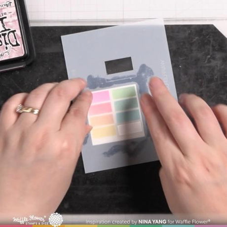 Waffle Flower - Ink Swatch 1x0.5 Stencil