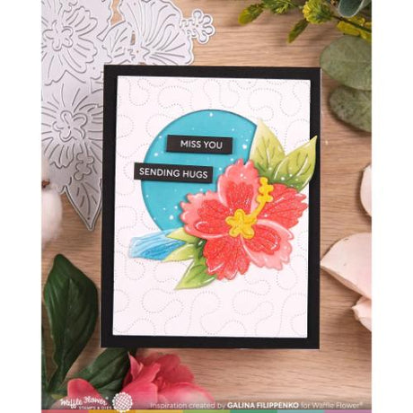 Waffle Flower - Hibiscus Cluster Stencil