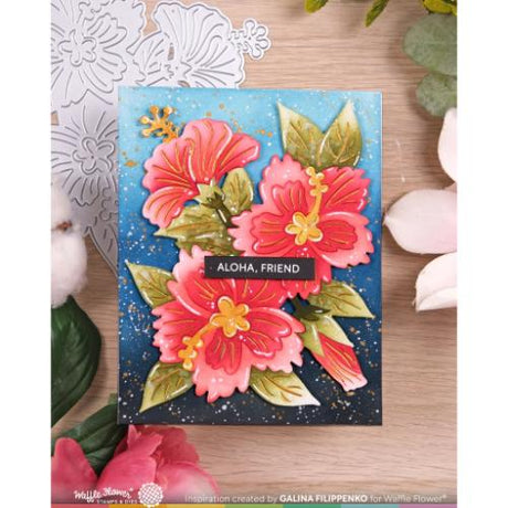 Waffle Flower - Hibiscus Cluster Stencil