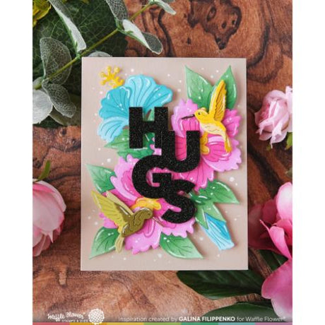 Waffle Flower - Hibiscus Cluster Stencil