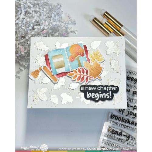 Waffle Flower - Open Book Bookmark Die