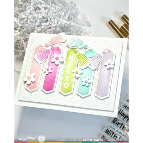 Waffle Flower - Open Book Bookmark Die