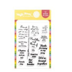 Waffle Flower - Open Book Trio Sentiments Stamp Set