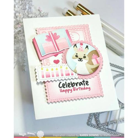 Waffle Flower - Open Book Trio Coloring Stencil