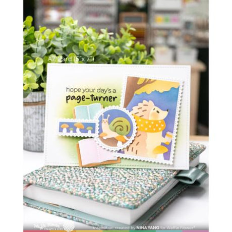 Waffle Flower - Open Book Trio Coloring Stencil