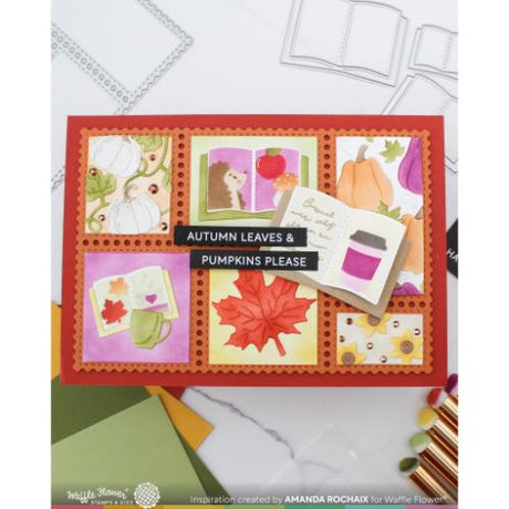 Waffle Flower - Open Book Trio Coloring Stencil