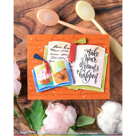 Waffle Flower - Open Book Trio Coloring Stencil