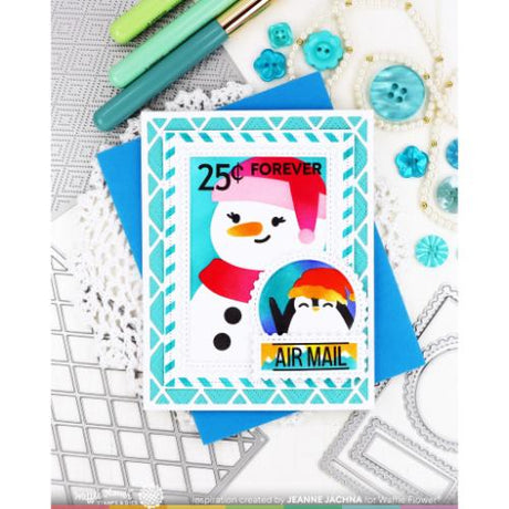 Waffle Flower - Nesting Postage Collage Stamp Set