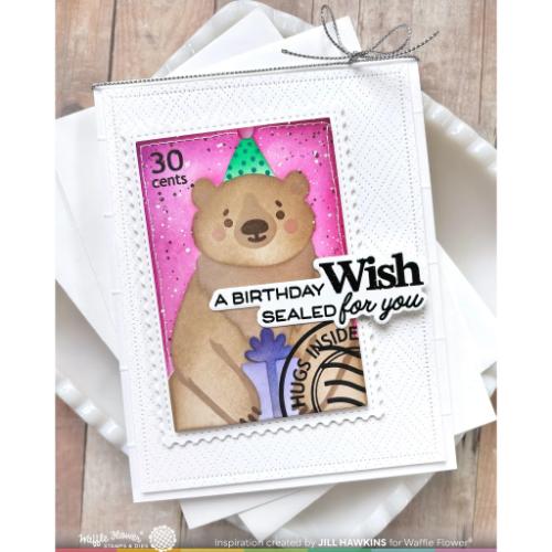 Waffle Flower - Nesting Postage Collage Stamp Set
