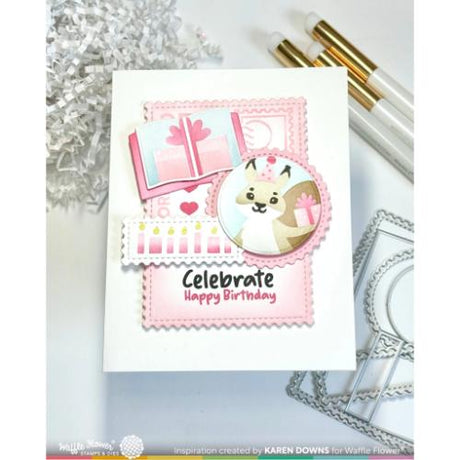 Waffle Flower - Nesting Postage Collage Stamp Set