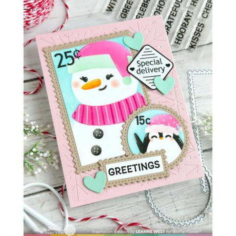 Waffle Flower - Nesting Postage Collage Stamp Set