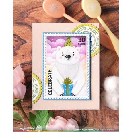 Waffle Flower - Nesting Postage Collage Stamp Set