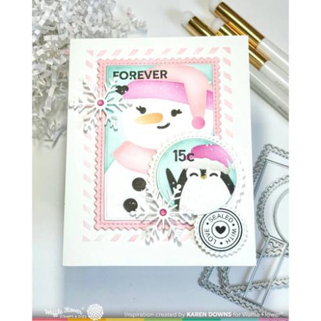 Waffle Flower - Nesting Postage Collage Stamp Set