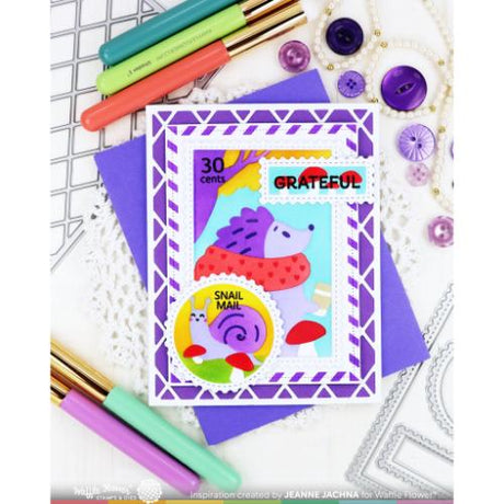 Waffle Flower - Nesting Postage Collage Greetings Stamp Set