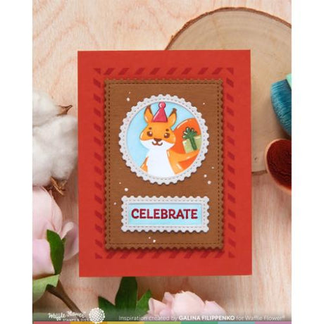 Waffle Flower - Nesting Postage Collage Greetings Stamp Set