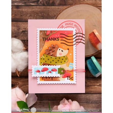 Waffle Flower - Nesting Postage Collage Greetings Stamp Set