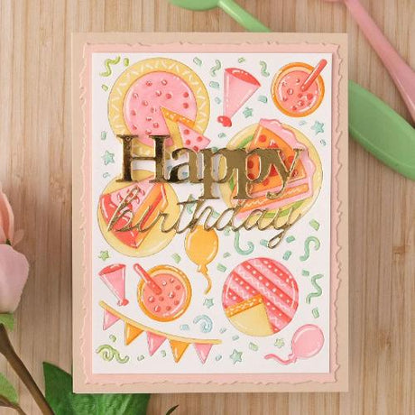 Waffle Flower - Cake Time Sepia Layers Stencil