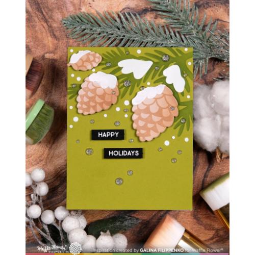 Waffle Flower - Snowcapped Pinecone Shape Die