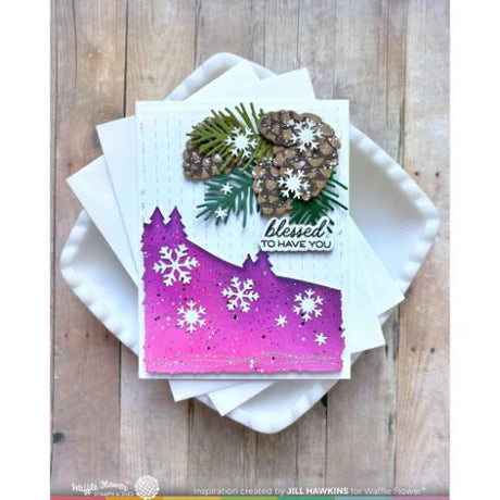 Waffle Flower - Snowcapped Pinecone Shape Die