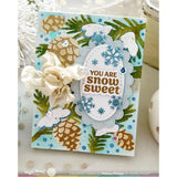 Waffle Flower - Snowcapped Pinecone Details Stamp Set