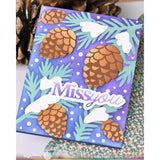 Waffle Flower - Snowcapped Pinecone Stencil