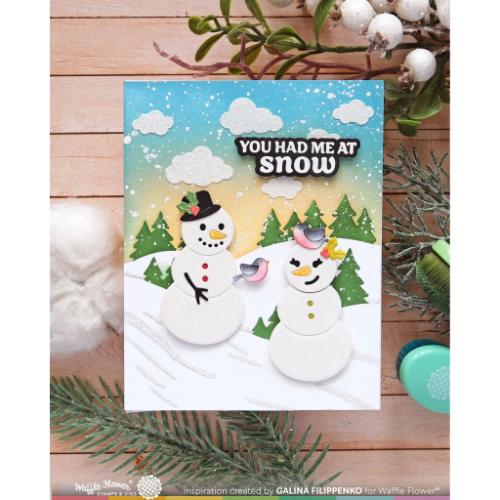 Waffle Flower - Snowy Hills Stencil