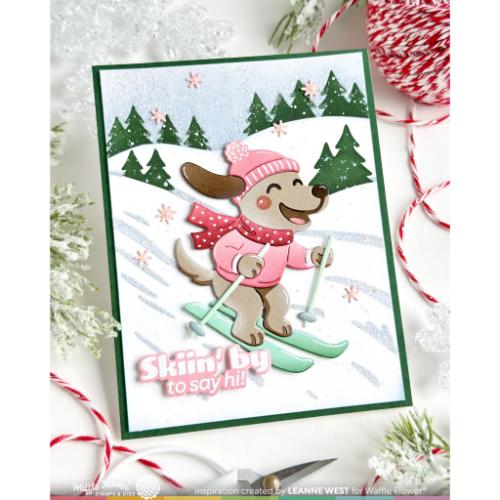 Waffle Flower - Snowy Hills Stencil