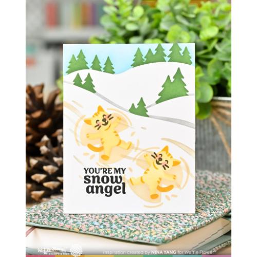 Waffle Flower - Snowy Hills Stencil