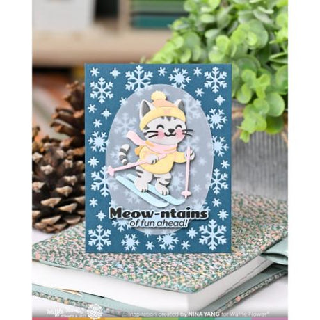 Waffle Flower - Snowflake Background Die