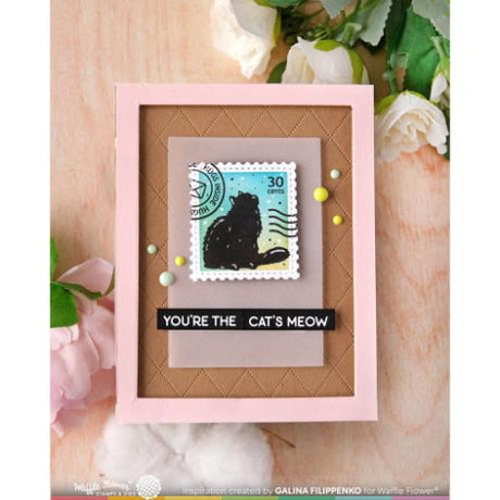Waffle Flower - Postage Collage Cat Silhouettes Stamp Set