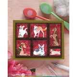 Waffle Flower - Postage Collage Woof Stencil