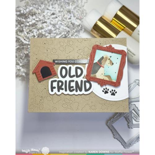 Waffle Flower - Postage Collage Woof Stencil