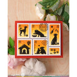 Waffle Flower - Postage Collage Dog Silhouettes Stamp Set