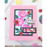 Waffle Flower - Nesting Postage Collage Peony Stencil
