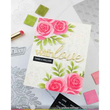 Waffle Flower - Rose Bouquet Stencil