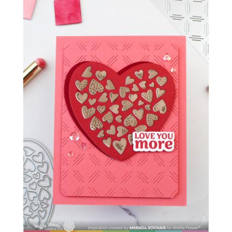 Waffle Flower - Inlaid Hearts Die-n-stencil